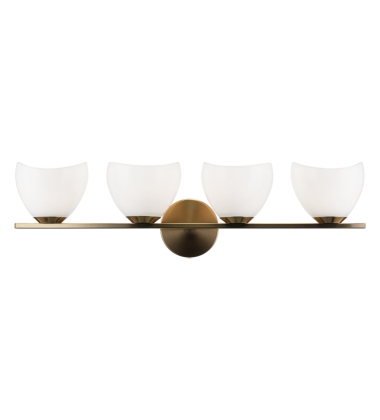  4 x 28W G9 120V Aged Gold Brass Metal VANITY (S04204AGOP) - Matteo