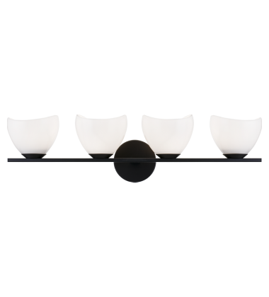  4 x 28W G9 120V Black Metal VANITY (S04204BKOP) - Matteo