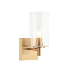   Aged Gold Brass Metal Wall Sconce (S04901AGCL) - Matteo