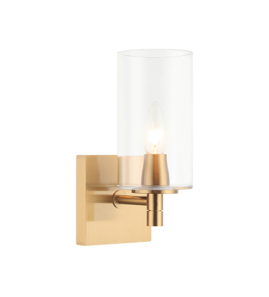   Aged Gold Brass Metal Wall Sconce (S04901AGCL) - Matteo
