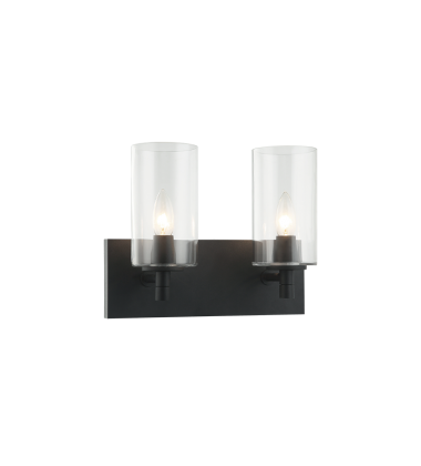   Matte Black Metal Wall Sconce (S04902MBCL) - Matteo