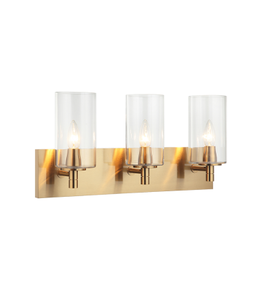   Aged Gold Brass Metal Wall Sconce (S04903AGCL) - Matteo