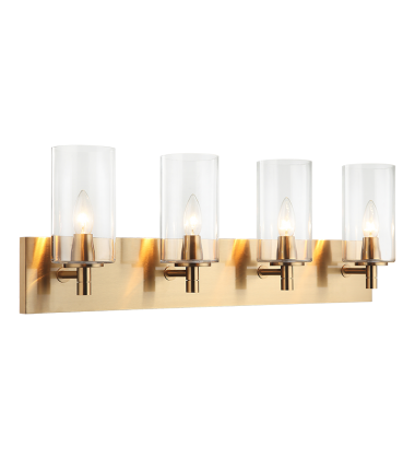   Aged Gold Brass Metal Wall Sconce (S04904AGCL) - Matteo