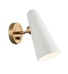60 Watt Medium E26 White Metal Wall Sconce (S05211WH) - Matteo 60 Watt Medium E26 White Metal Wall Sconce (S05211WH) - Matteo
