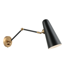  60 Watt Medium E26  Black Metal Wall Sconce (S05221BK) - Matteo