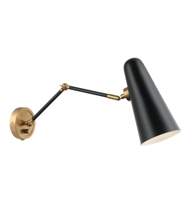  60 Watt Medium E26  Black Metal Wall Sconce (S05221BK) - Matteo