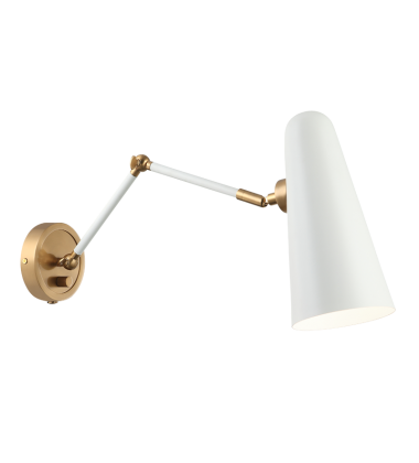  60 Watt Medium E26  White Metal Wall Sconce (S05221WH) - Matteo