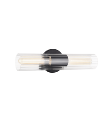  60 Watt Medium E26  Black Metal Wall Sconce (S05401BK) - Matteo