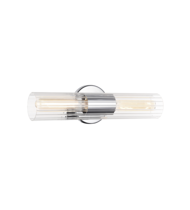  60 Watt Medium E26  Chrome Metal Wall Sconce (S05401CH) - Matteo