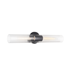  60 Watt Medium E26  Black Metal Wall Sconce (S05403BK) - Matteo