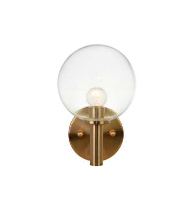 40 Watt Candelabra E12 Aged Gold Brass Metal Wall Sconce (S06001AGCL) - Matteo 40 Watt Candelabra E12 Aged Gold Brass Metal Wall Sconce (S06001AGCL) - Matteo