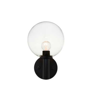  40 Watt Candelabra E12  Black Metal Wall Sconce (S06001BKCL) - Matteo