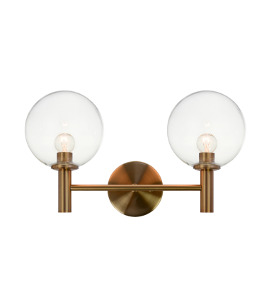 40 Watt Candelabra E12 Aged Gold Brass Metal Wall Sconce (S06002AGCL) - Matteo 40 Watt Candelabra E12 Aged Gold Brass Metal Wall Sconce (S06002AGCL) - Matteo