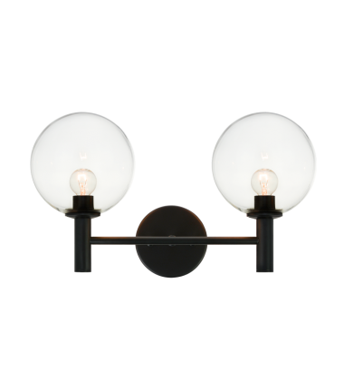 40 Watt Candelabra E12 Black Metal Wall Sconce (S06002BKCL) - Matteo 40 Watt Candelabra E12 Black Metal Wall Sconce (S06002BKCL) - Matteo