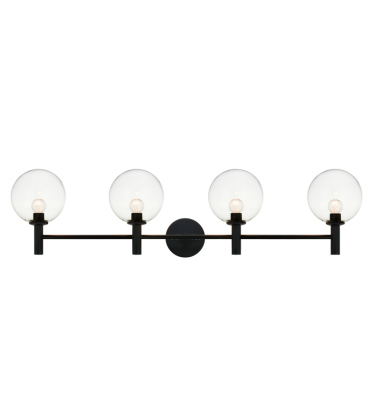  40 Watt Candelabra E12  Black Metal Wall Sconce (S06004BKCL) - Matteo
