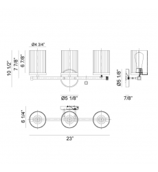  60 Watt Medium E26  Black Metal Wall Sconce (S06103BK) - Matteo