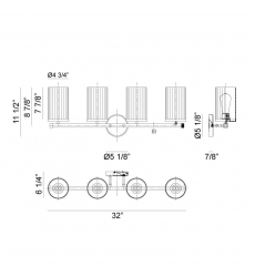  60 Watt Medium E26  Chrome Metal Wall Sconce (S06104CH) - Matteo