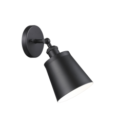  60 Watt Medium E26  Black Metal Wall Sconce (S08201BK) - Matteo