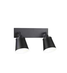  60 Watt Medium E26  Black Metal Wall Sconce (S08202BK) - Matteo