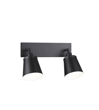  60 Watt Medium E26  Black Metal Wall Sconce (S08202BK) - Matteo