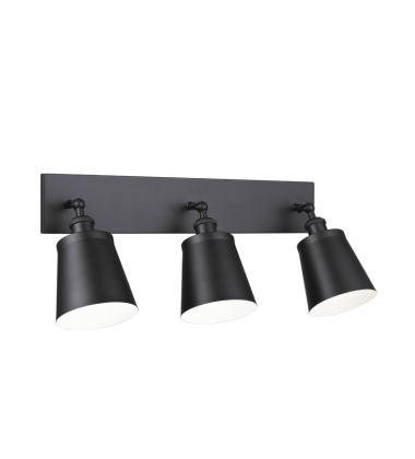  60 Watt Medium E26  Black Metal Wall Sconce (S08203BK) - Matteo