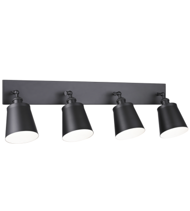  60 Watt Medium E26  Black Metal Wall Sconce (S08204BK) - Matteo