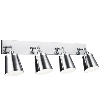  60 Watt Medium E26  Chrome Metal Wall Sconce (S08204CH) - Matteo