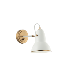  60 Watt Medium E26  White Metal Wall Sconce (S08411AGWH) - Matteo