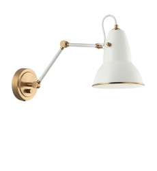  60 Watt Medium E26  White Metal Wall Sconce (S08421AGWH) - Matteo