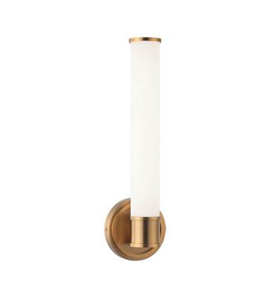 1 x 12W LED 120V Aged Gold Brass Metal VANITY (S09215AG) - Matteo 1 x 12W LED 120V Aged Gold Brass Metal VANITY (S09215AG) - Matteo