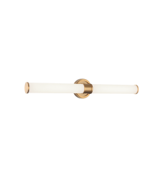 2 x 12W LED 120V Aged Gold Brass Metal VANITY (S09226AG) - Matteo 2 x 12W LED 120V Aged Gold Brass Metal VANITY (S09226AG) - Matteo