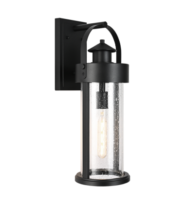  60W Medium Base Matte Black Metal Wall Sconce (S09302MB) - Matteo