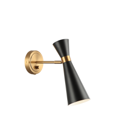  60 Watt Medium E26  Black Metal Wall Sconce (S09611AGBK) - Matteo