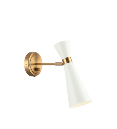 60 Watt Medium E26 White Metal Wall Sconce (S09611AGWH) - Matteo 60 Watt Medium E26 White Metal Wall Sconce (S09611AGWH) - Matteo