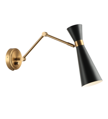 60 Watt Medium E26 Black Metal Wall Sconce (S09621AGBK) - Matteo 60 Watt Medium E26 Black Metal Wall Sconce (S09621AGBK) - Matteo