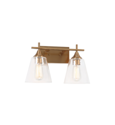  60 Watt Medium E26  Aged Gold Brass Metal Wall Sconce (S09802AG) - Matteo