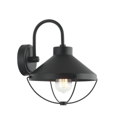  60 Watt Medium E26  Matte Black Metal Wall Sconce (S10301MB) - Matteo
