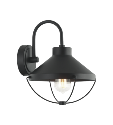  60 Watt Medium E26  Matte Black Metal Wall Sconce (S10301MB) - Matteo