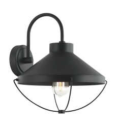  60 Watt Medium E26  Matte Black Metal Wall Sconce (S10302MB) - Matteo