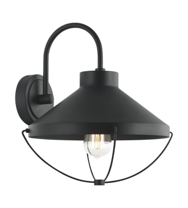 60 Watt Medium E26 Matte Black Metal Wall Sconce (S10302MB) - Matteo 60 Watt Medium E26 Matte Black Metal Wall Sconce (S10302MB) - Matteo