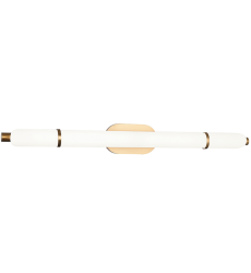 16W LED Aged Gold Brass Metal VANITY (S10436AG) - Matteo 16W LED Aged Gold Brass Metal VANITY (S10436AG) - Matteo