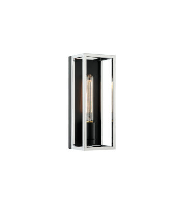 1 x 10W LED Medium Base-E26 120V Black + Chrome Metal Wall Sconce (S15141BKCH) - Matteo  1 x 10W LED Medium Base-E26 120V Black + Chrome Metal Wall Sconce (S15141BKCH) - Matteo