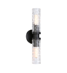  60 Watt Candelabra E12  Black Metal Wall Sconce (W32112BK) - Matteo