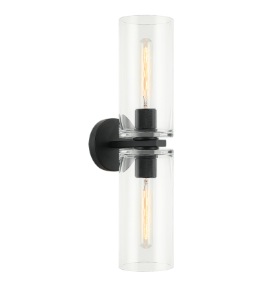  40W Medium Base Matte Black Metal Wall Sconce (W32512MB) - Matteo