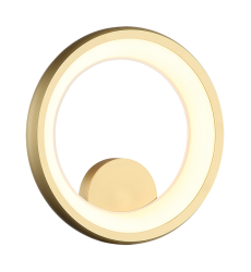 20W LED Brushed Gold Metal Wall Sconce (W32712BG) - Matteo 20W LED Brushed Gold Metal Wall Sconce (W32712BG) - Matteo