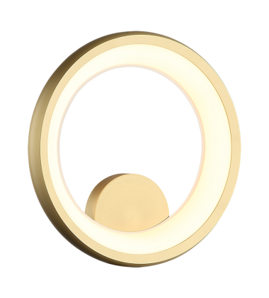 20W LED Brushed Gold Metal Wall Sconce (W32712BG) - Matteo 20W LED Brushed Gold Metal Wall Sconce (W32712BG) - Matteo