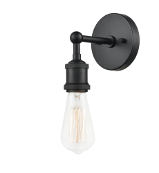  60 Watt Medium E26  Black Metal Wall Sconce (W46100BK) - Matteo