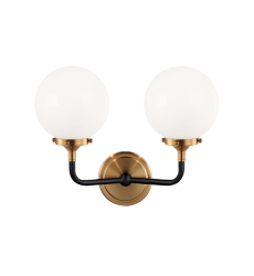 40 Watt Candelabra Aged Gold Brass Metal Wall Sconce (W58202AGOP) - Matteo 40 Watt Candelabra Aged Gold Brass Metal Wall Sconce (W58202AGOP) - Matteo