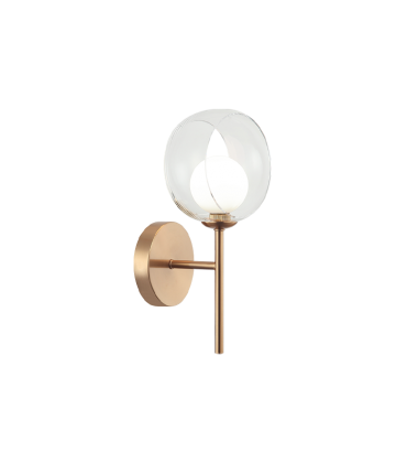  5W LED G9 Aged Gold Brass Metal Wall Sconce (W60601AGCL) - Matteo