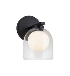  1 x 5W G9 120V Black Metal Wall Sconce (W60701BKCL) - Matteo